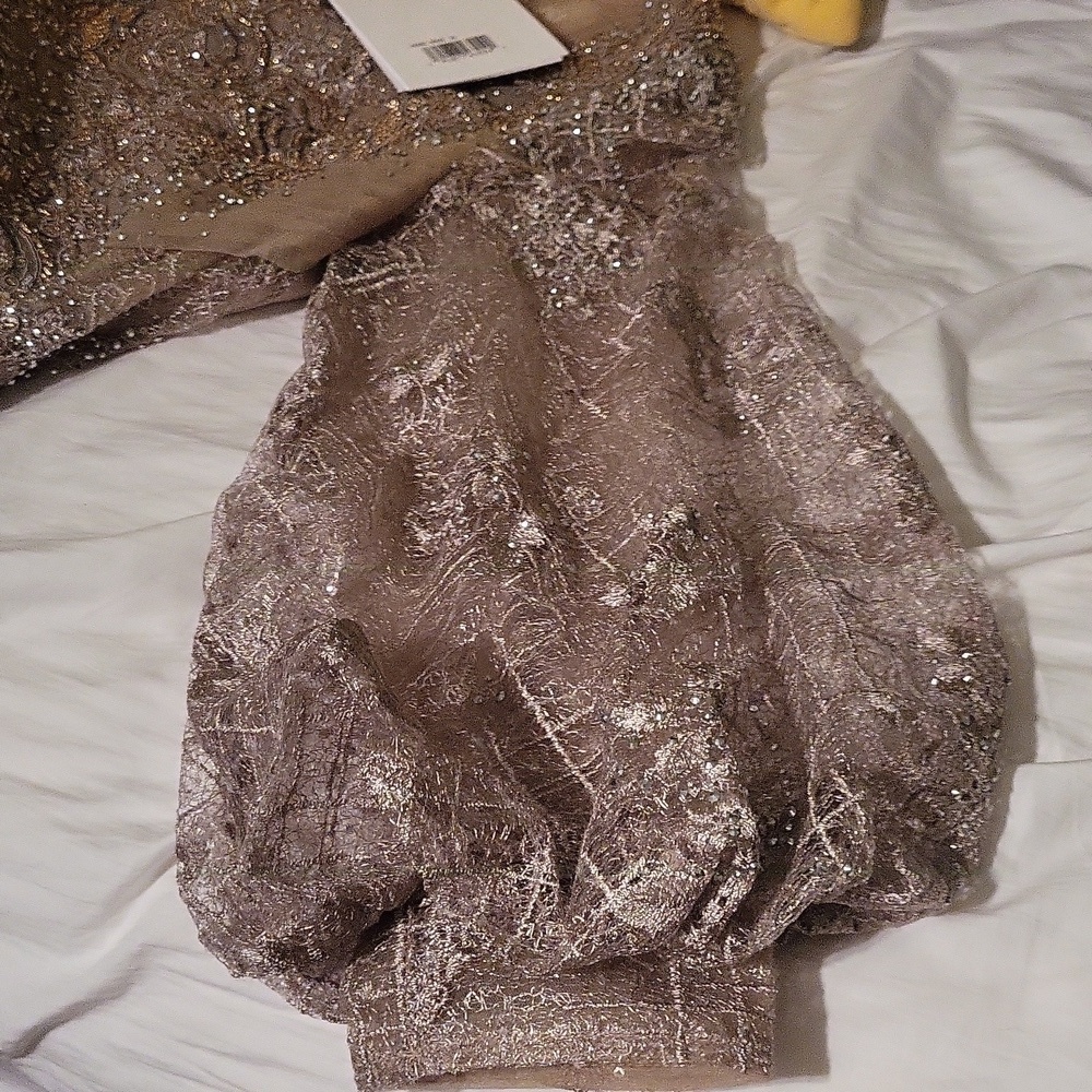 Mac duggal 20283 Grey/mocha goen 10 nwt - Picture 12 of 12